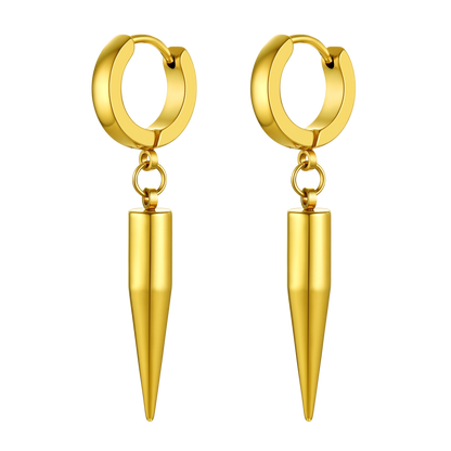Punk Long Spike Dangle Hoop Earrings for