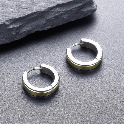 Stainless Steel Small Chunky Hoop Earrings for