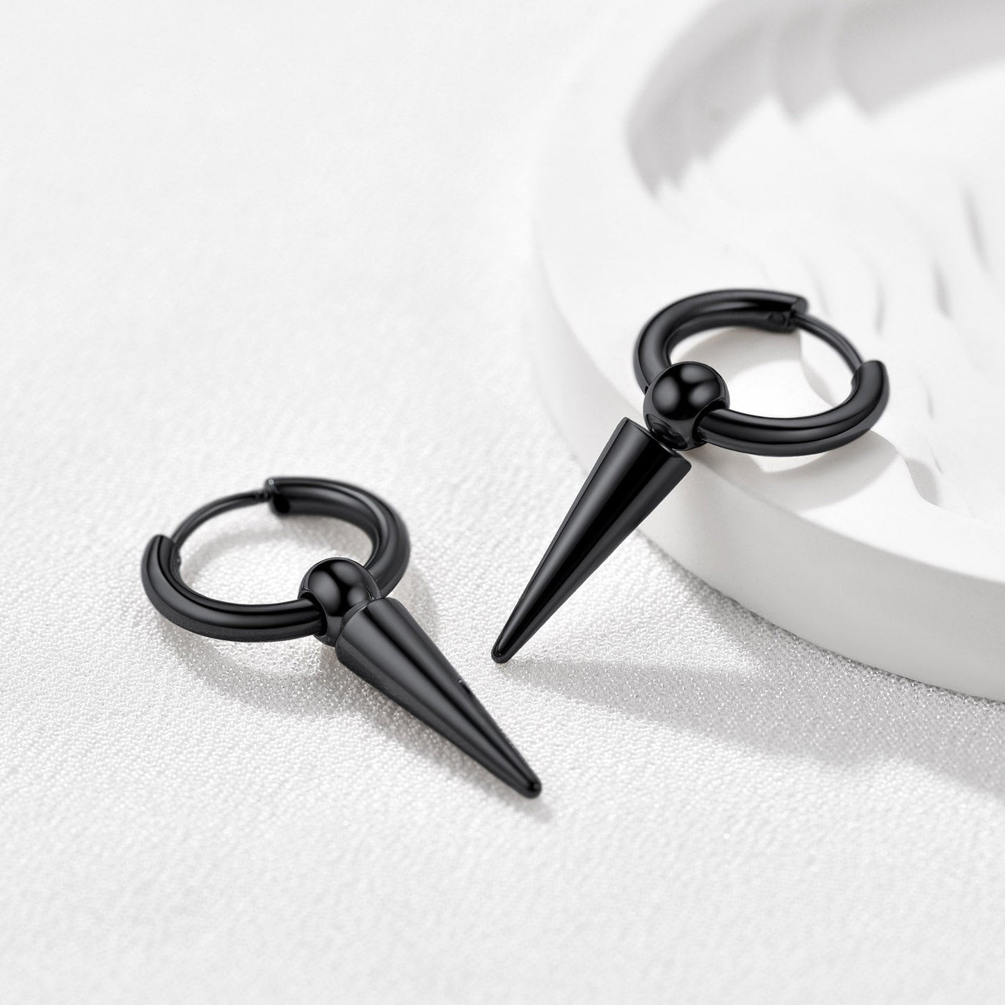 Long Spike Dangle Hoop Earrings for