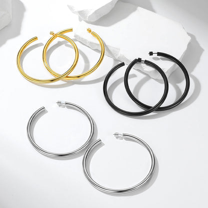 20/30/40/60/80mm Large Thin Hoop Earrings for
