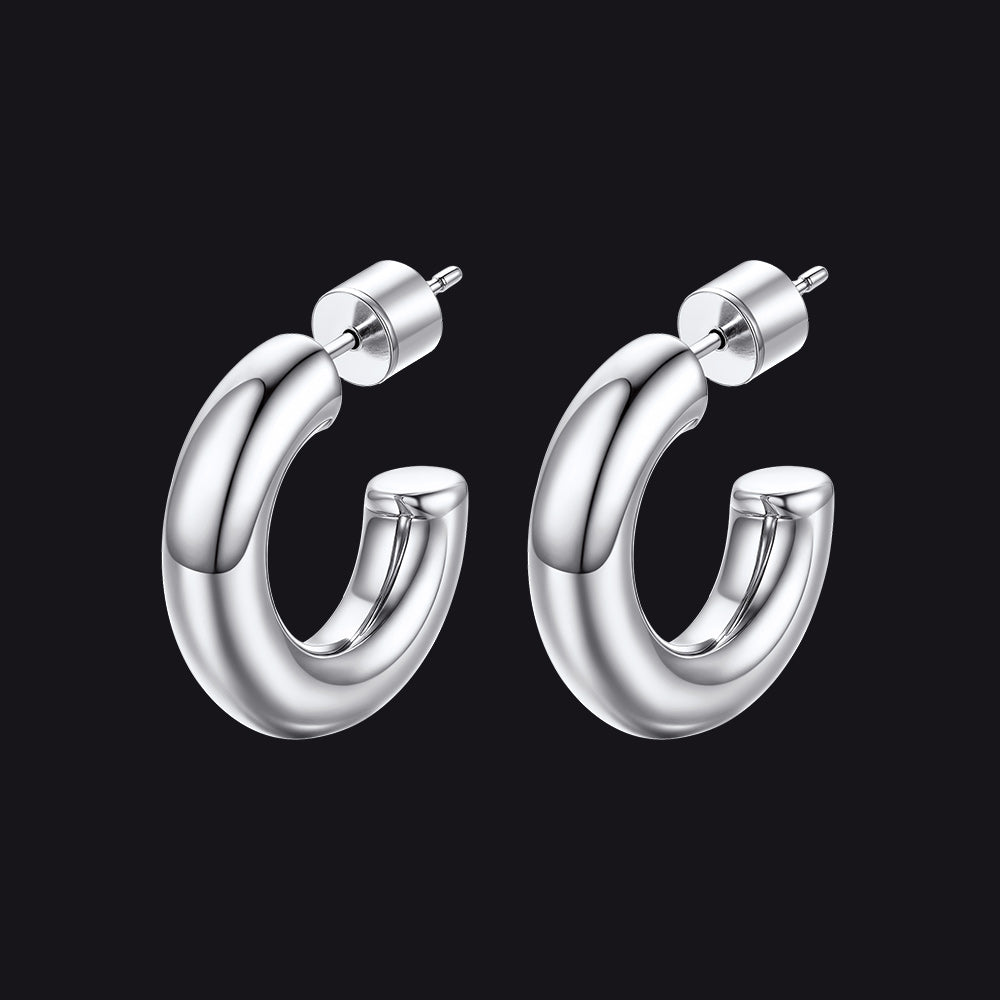 20/30/40/60/80mm Large Thin Hoop Earrings for