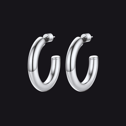 20/30/40/60/80mm Large Thin Hoop Earrings for