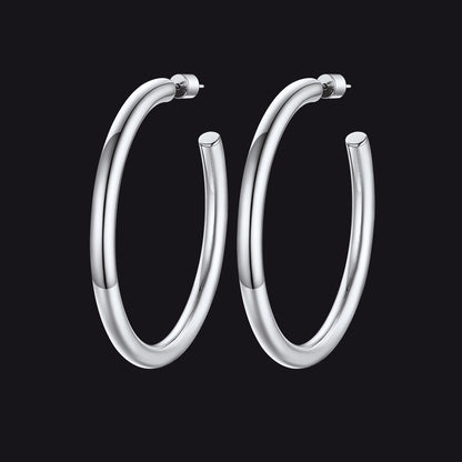 20/30/40/60/80mm Large Thin Hoop Earrings for