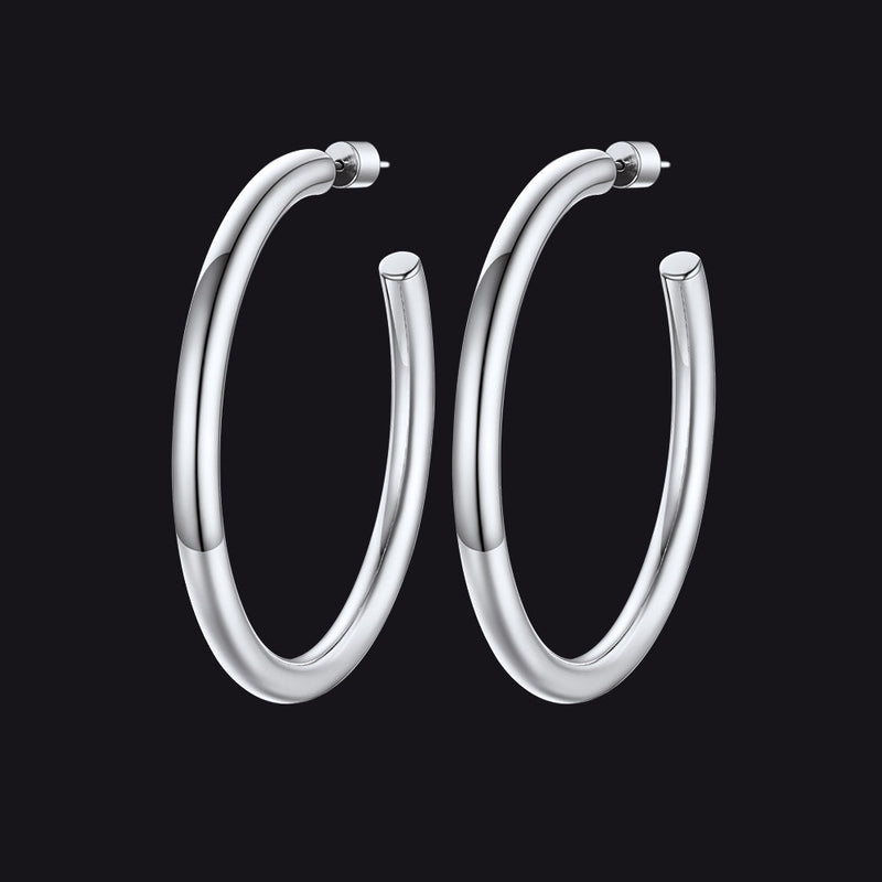 20/30/40/60/80mm Large Thin Hoop Earrings for