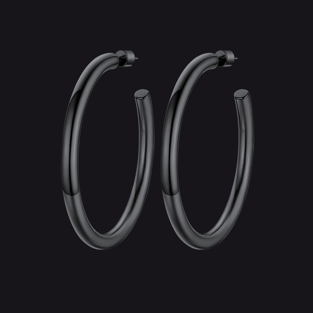 20/30/40/60/80mm Large Thin Hoop Earrings for