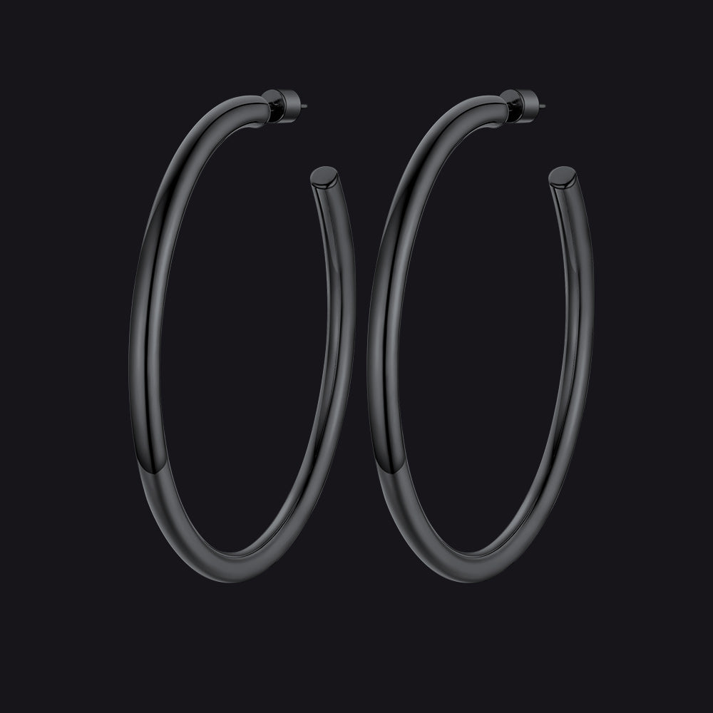 20/30/40/60/80mm Large Thin Hoop Earrings for