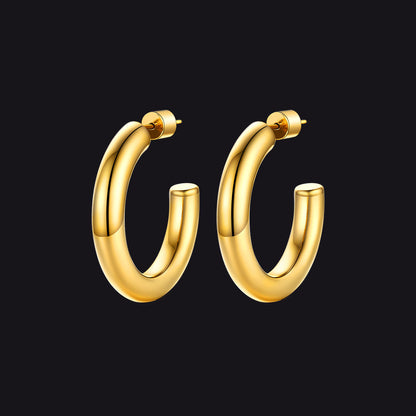 20/30/40/60/80mm Large Thin Hoop Earrings for