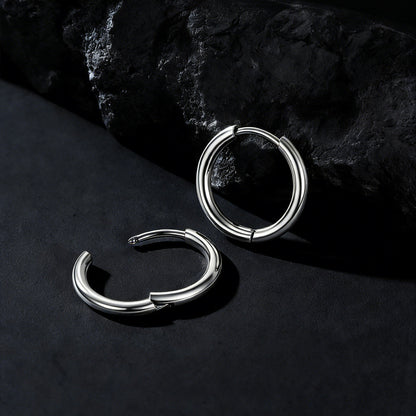 Stainless Steel Small Huggie Hoop Earrings for