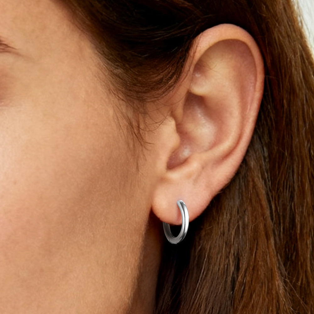 Stainless Steel Small Huggie Hoop Earrings for