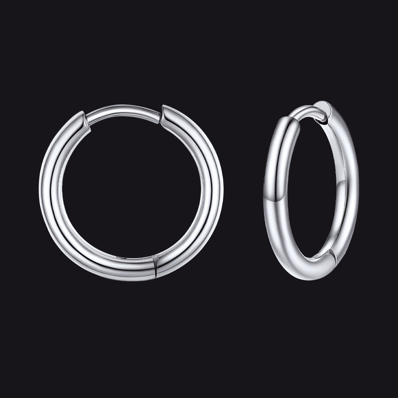 Stainless Steel Small Huggie Hoop Earrings for