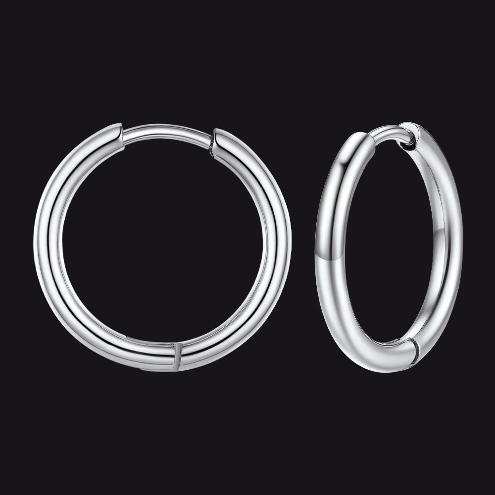 Stainless Steel Small Huggie Hoop Earrings for