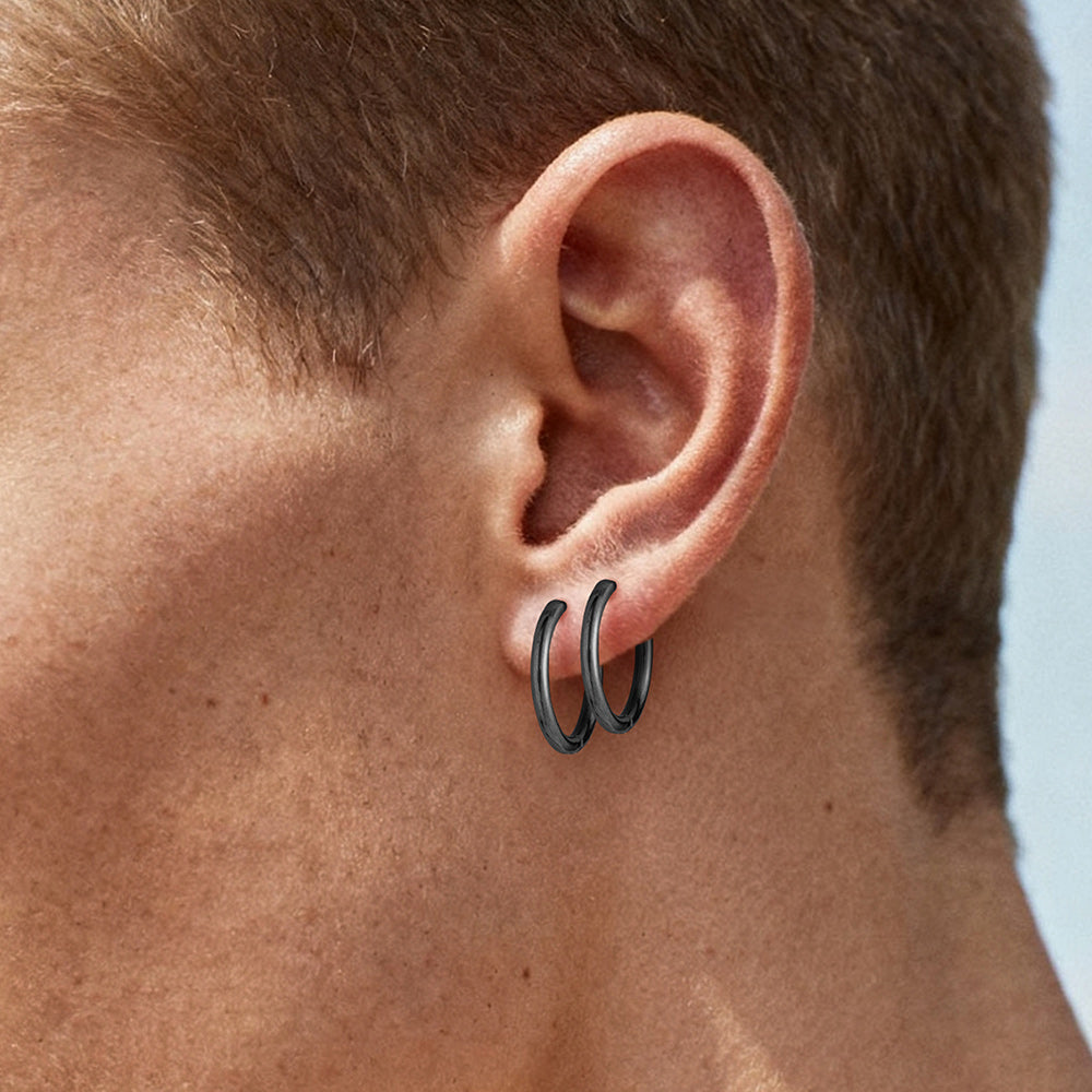Stainless Steel Small Huggie Hoop Earrings for