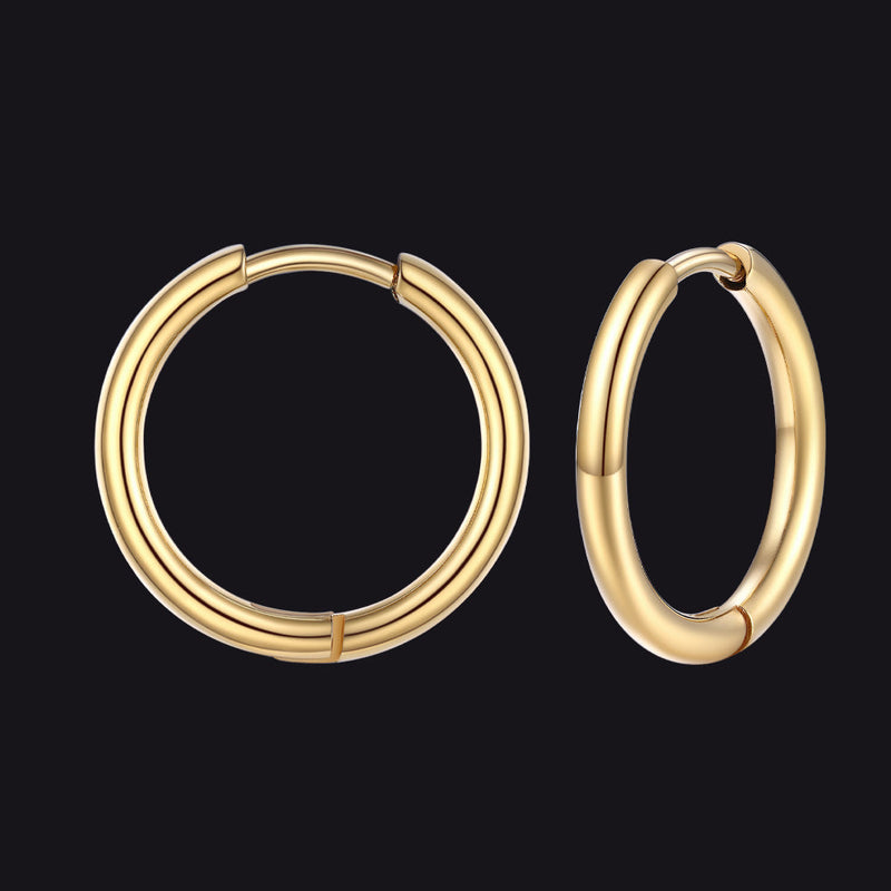 Stainless Steel Small Huggie Hoop Earrings for