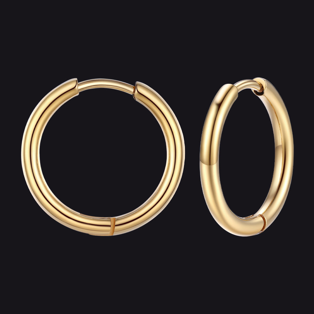Stainless Steel Small Huggie Hoop Earrings for