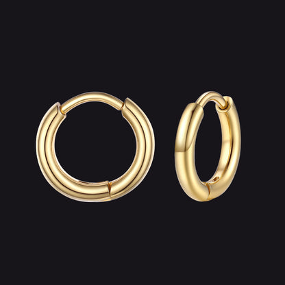 Stainless Steel Small Huggie Hoop Earrings for