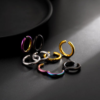 4 Pairs Clip on Ear Cuff Hoop Earrings Set for