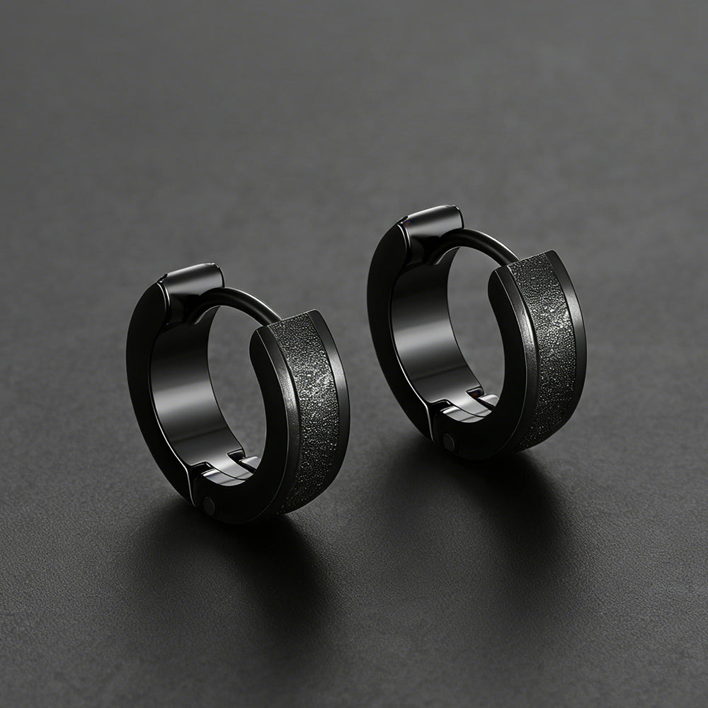 Matte Huggie Hoop Earrings Set of 3 for