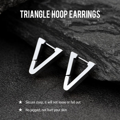 Classic Triangle Huggie Hoop Earrings for