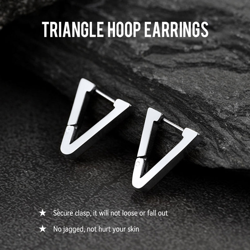Classic Triangle Huggie Hoop Earrings for