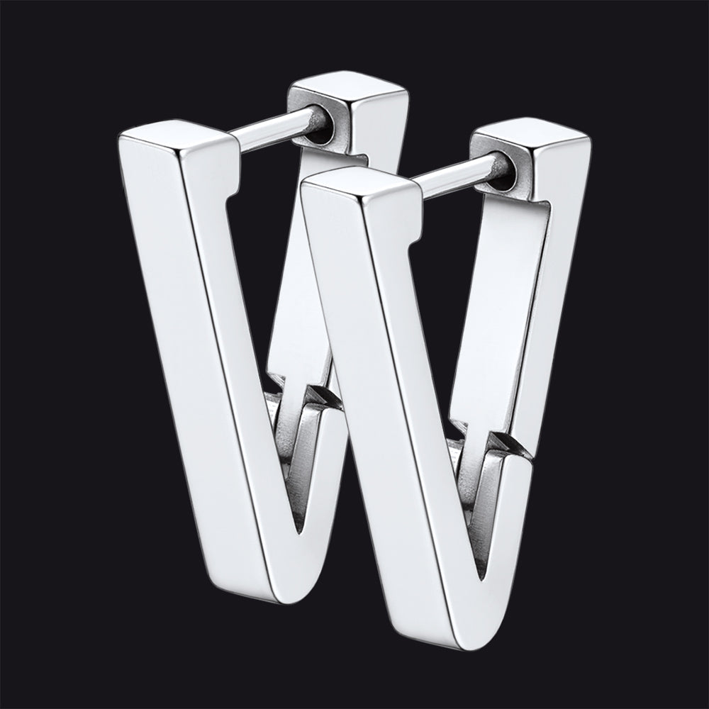 Classic Triangle Huggie Hoop Earrings for