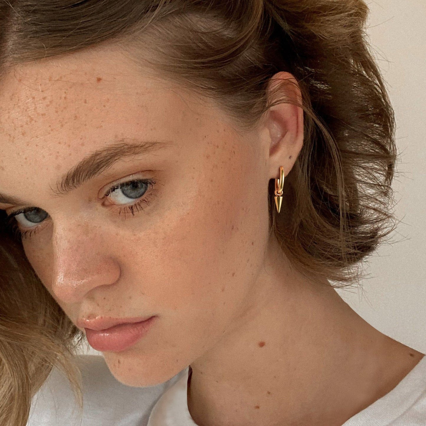 Punk Spike Huggie Hoop Earrings for