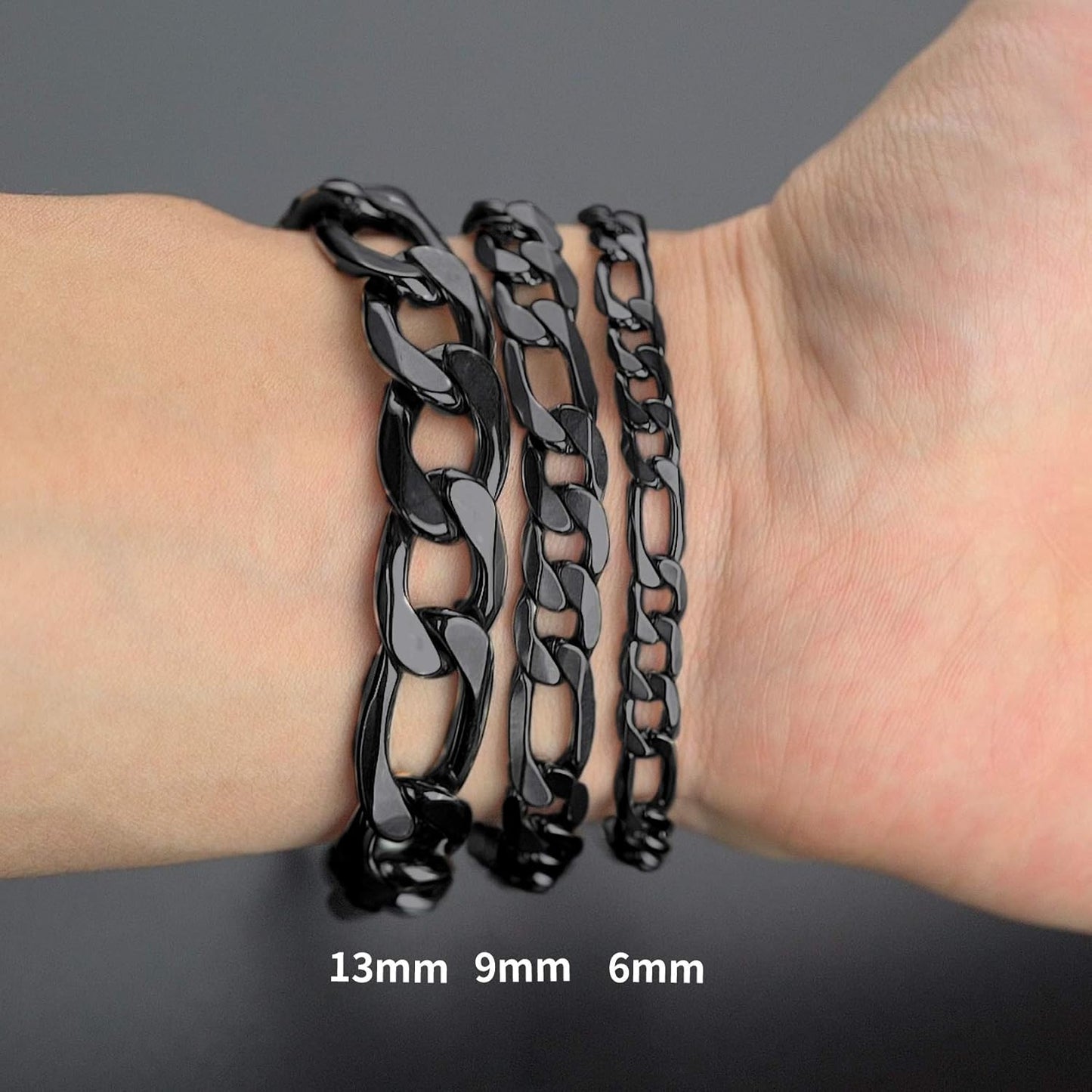 Figaro Link Bracelet for in Stainless Steel