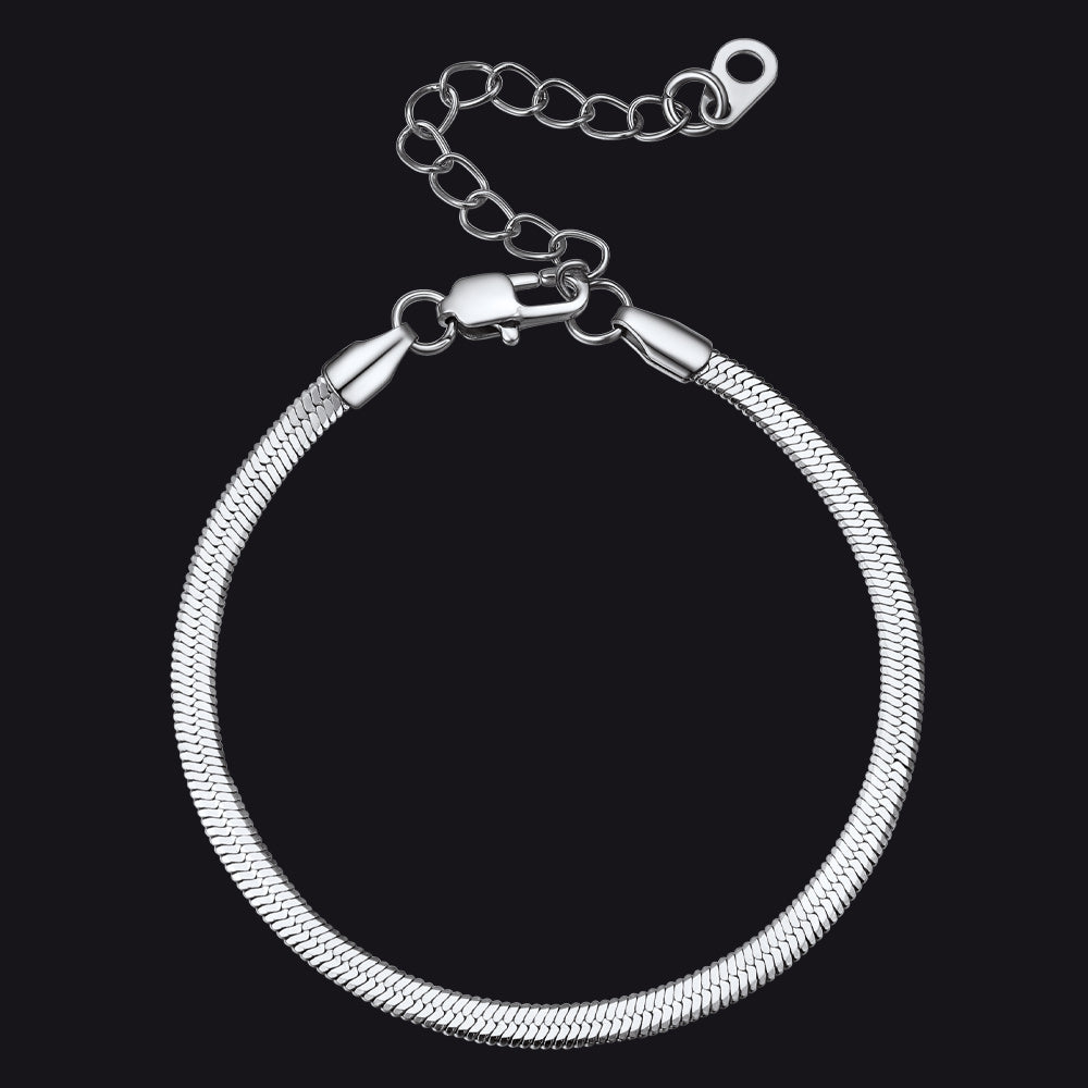 3mm/5mm Width Snake Chain Bracelet for