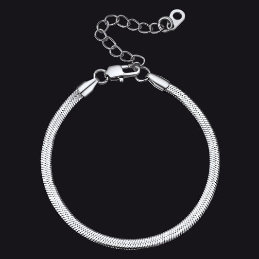 3mm/5mm Width Snake Chain Bracelet for