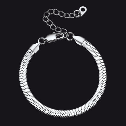 3mm/5mm Width Snake Chain Bracelet for
