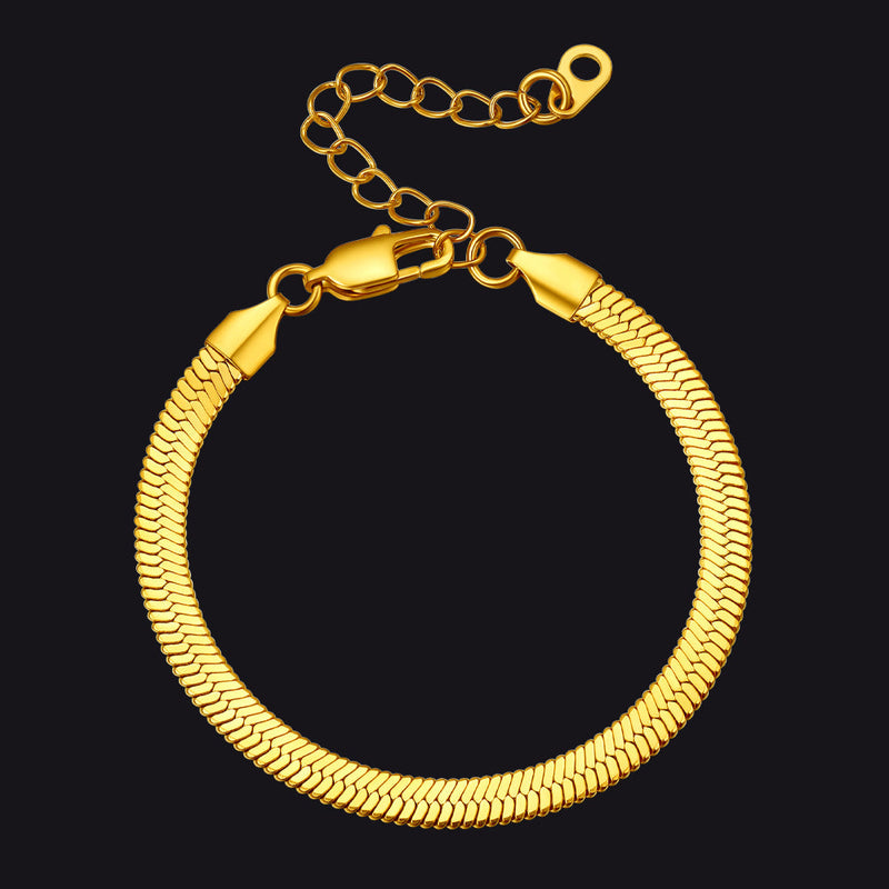 3mm/5mm Width Snake Chain Bracelet for