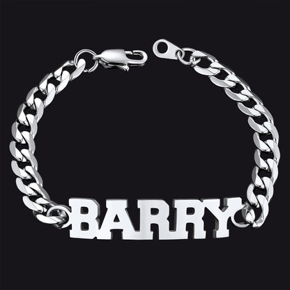 Customized Name Cuban Chain Bracelet for