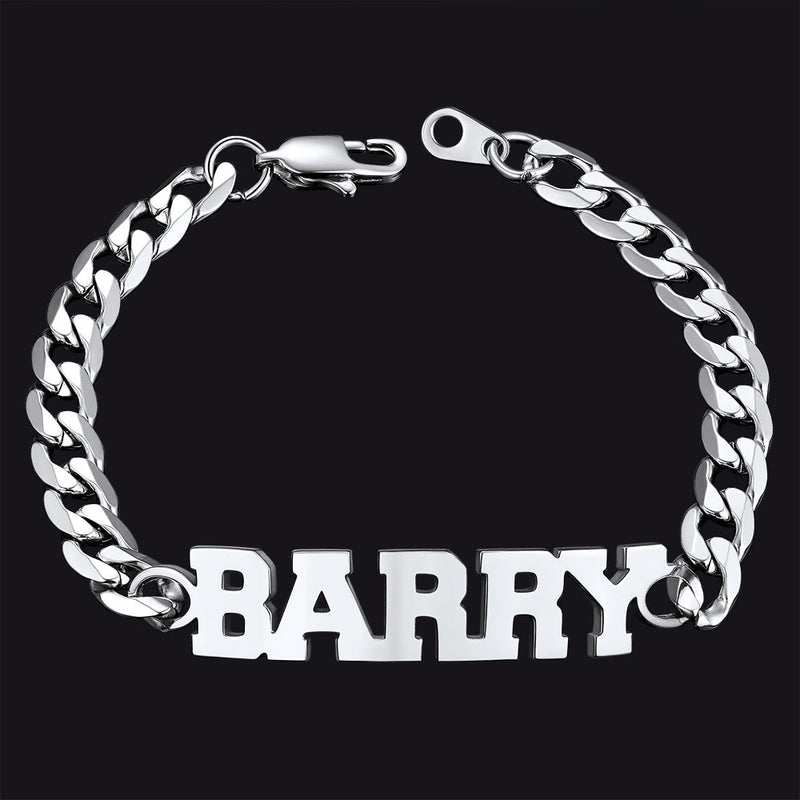 Customized Name Cuban Chain Bracelet for