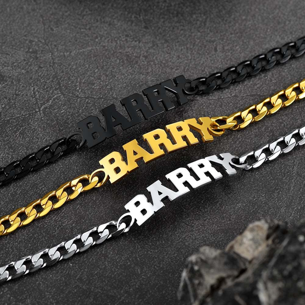 Customized Name Cuban Chain Bracelet for