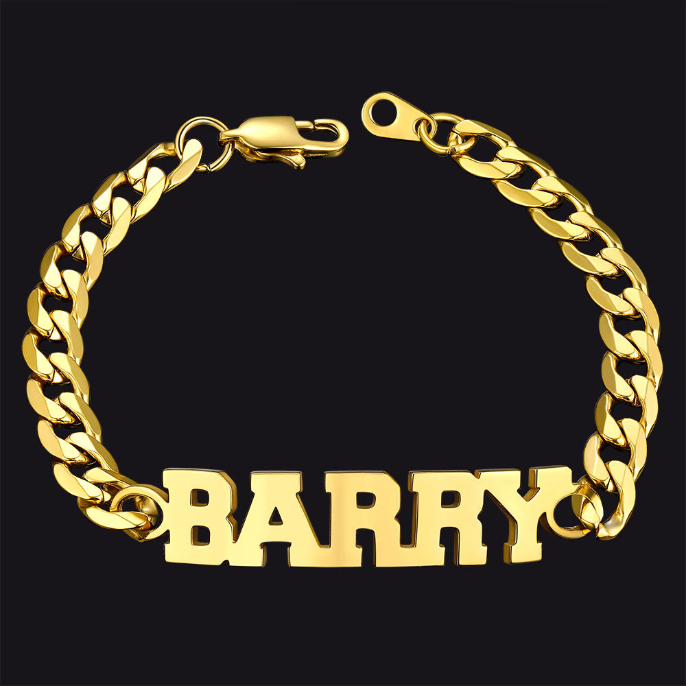 Customized Name Cuban Chain Bracelet for