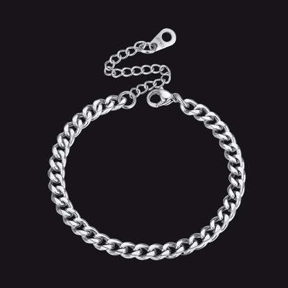 4mm Cuban Chain Link Bracelet for Stainless Steel