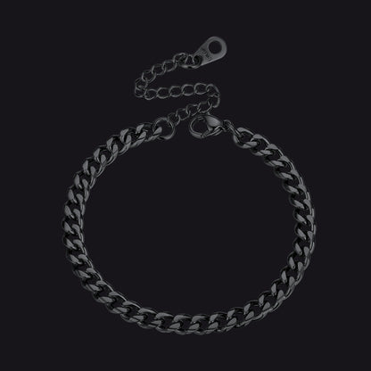 4mm Cuban Chain Link Bracelet for Stainless Steel