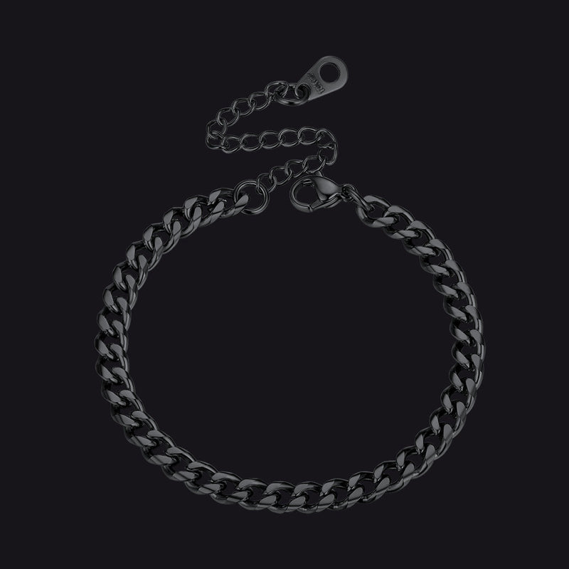 4mm Cuban Chain Link Bracelet for Stainless Steel