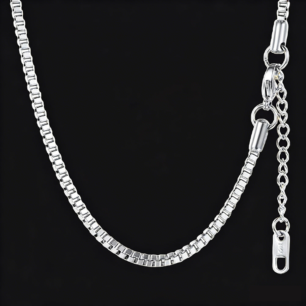 2.5mm Width Box Link Chain Necklace for