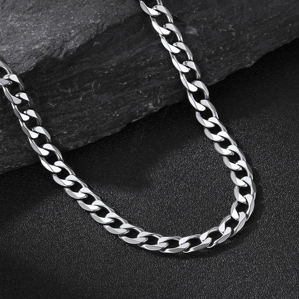 Cuban Chain & Viking Runes Bar Layered Necklaces Set for