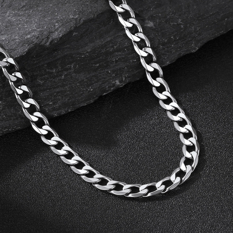 Cuban Chain & Eboy Razor Blade Necklace Set for