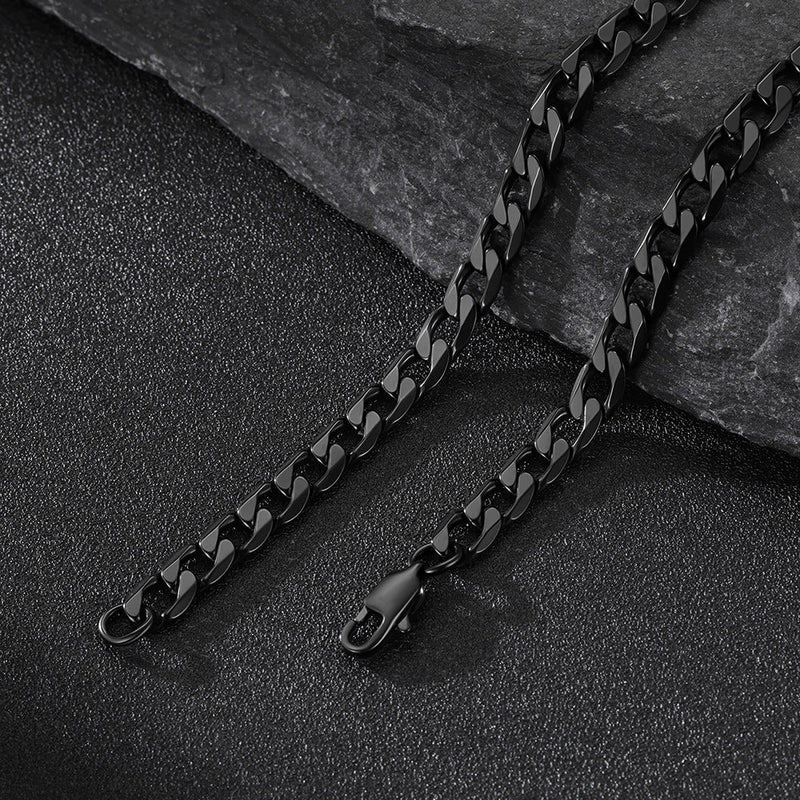 Cuban Chain & Saint Michael Necklace Layered Set for