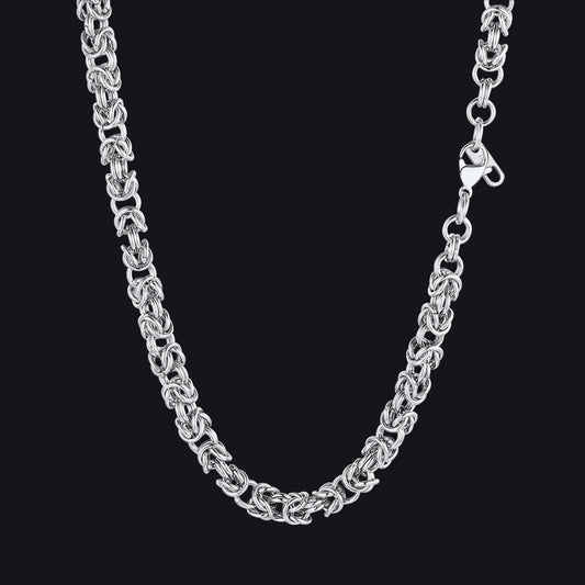 6mm Byzantine Chain Link Necklace for