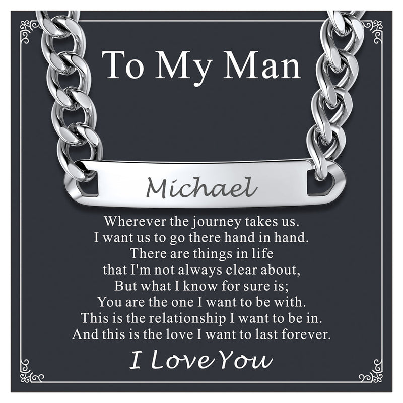 Personalized Engraved Nameplate Cuban Chain Choker Necklace for