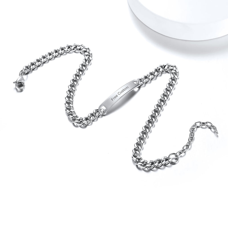 Personalized Engraved Nameplate Cuban Chain Choker Necklace for