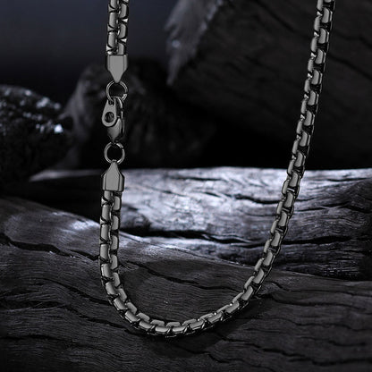 6mm Flat Box Link Chain & Bracelet Bundle Set for