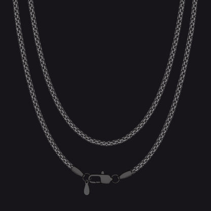 Flat Box Link Chain Stainless Steel Necklace for