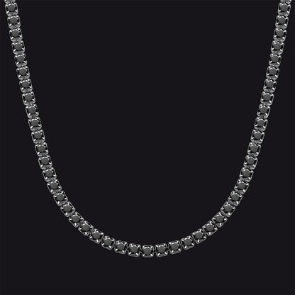 Cz Diamond Cut Tennis Chain Necklace for