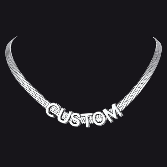5mm Personalized Name Choker Chain Necklace for