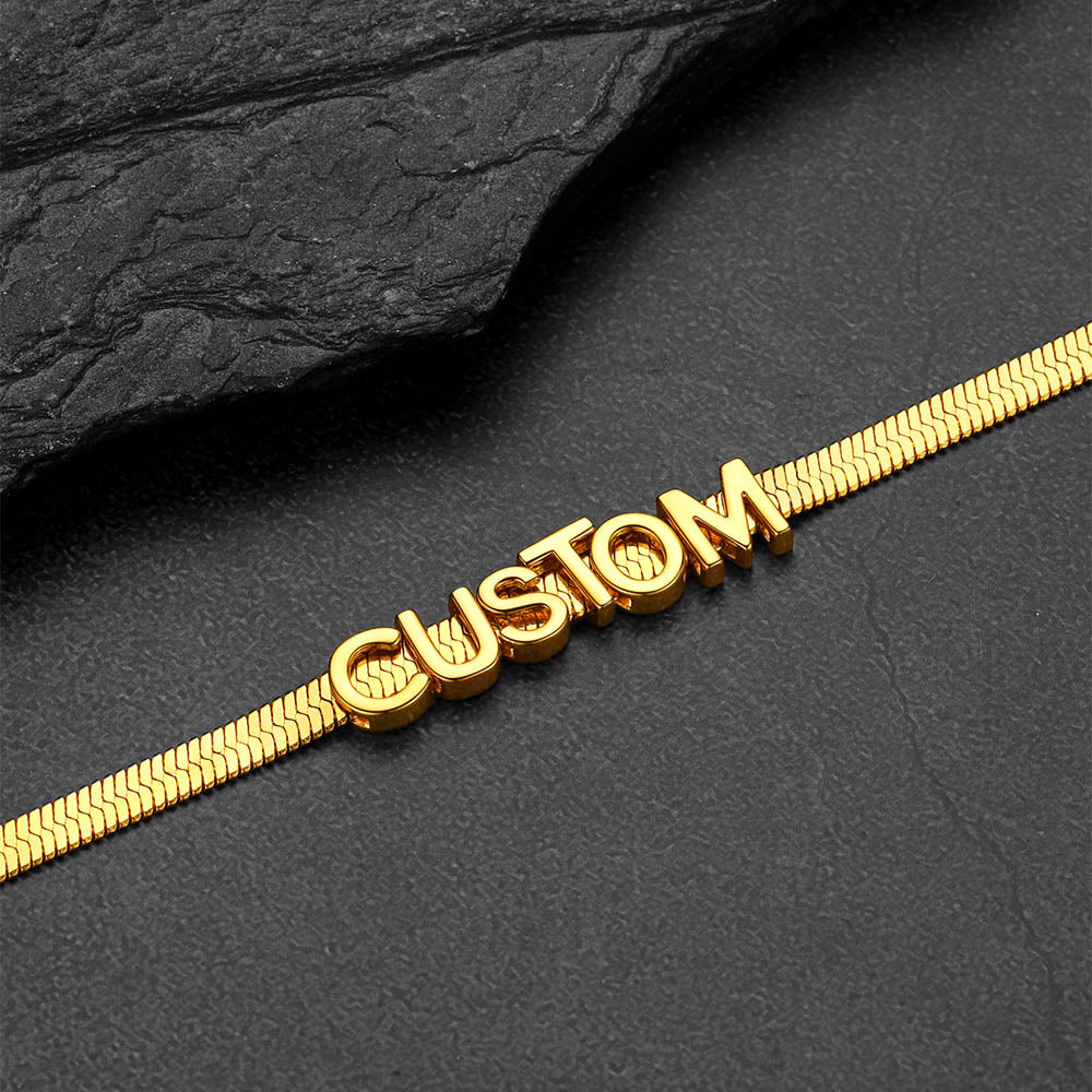 5mm Personalized Name Choker Chain Necklace for