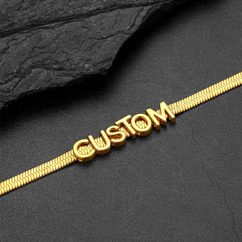 5mm Personalized Name Choker Chain Necklace for